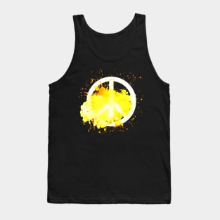 Peace of a Rainbow - Yellow Ochre Tank Top